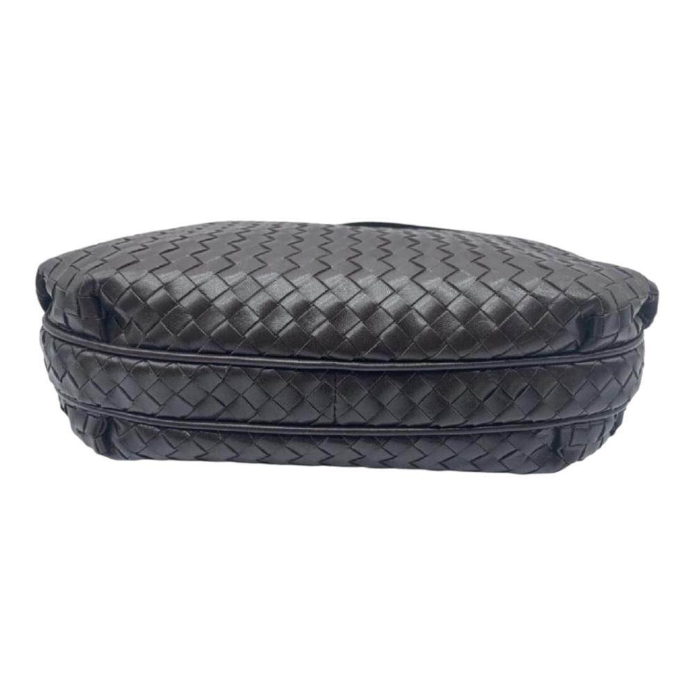 NWOT LALO Fine Italian LUXURY Woven LEATHER Brown Shoulder Bag - Picture 3 of 5